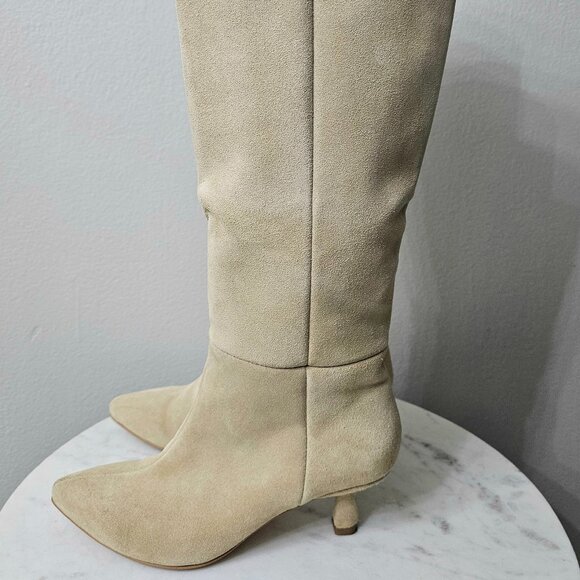 Knee-high Pull-on Boots in Suede - Picture 5 of 10